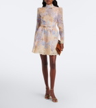 Zimmermann Valiant floral silk and linen minidress