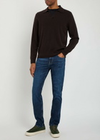 7 For All Mankind Slimmy Stretch-denim Jeans Dark Blue