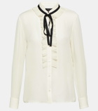 Nili Lotan Bertille ruffled silk blouse