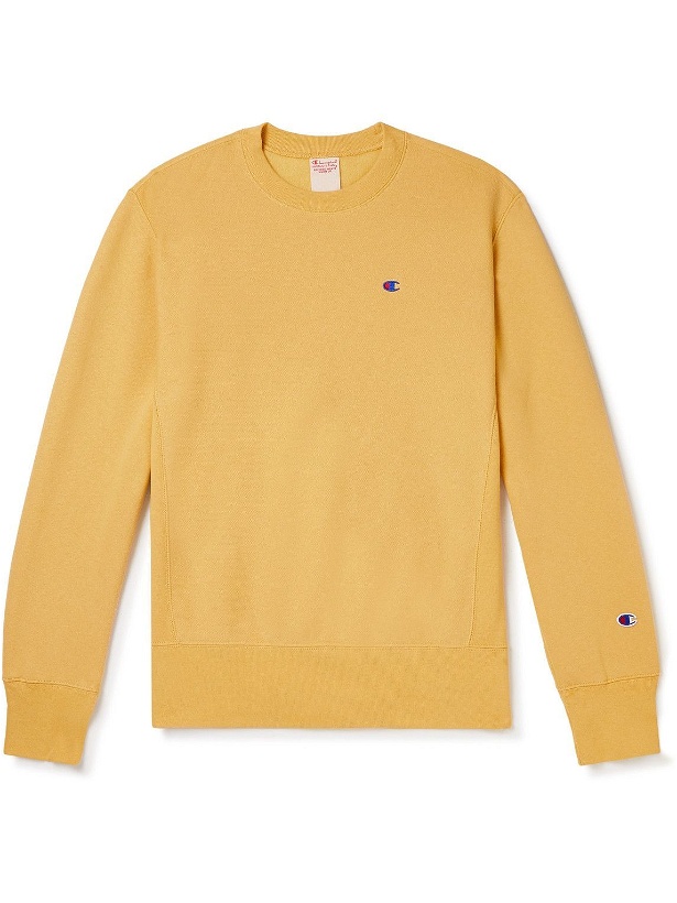 Photo: Champion - Organic Cotton-Blend Jersey Sweatshirt - Yellow