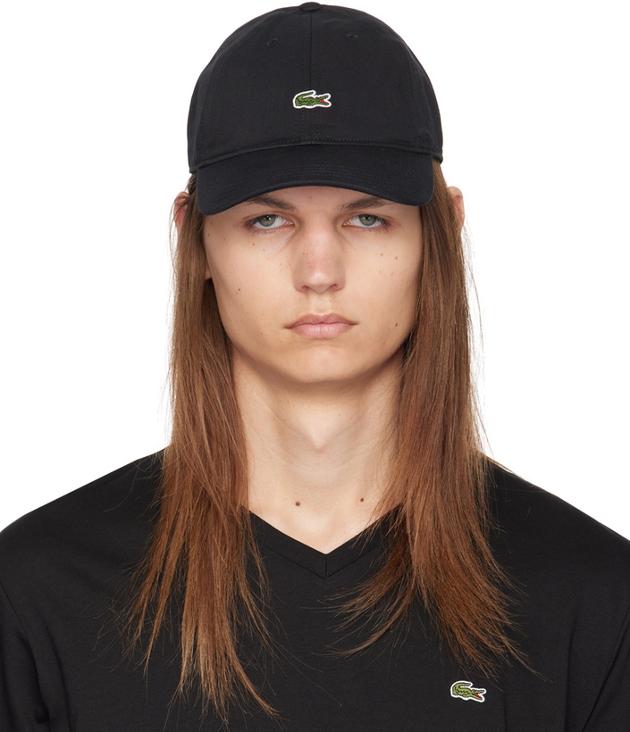 Photo: Lacoste Black Organic Cotton Twill Cap