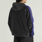Needles Men's Velour Track Hoodie in Charcoal
