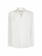 MC2 Saint Barth Man White Linen Shirt Pamplona