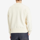 AMI Paris Men's Ami Crewneck Sweater in White Cream