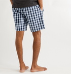 Hugo Boss - Checked Cotton Pyjama Shorts - Blue