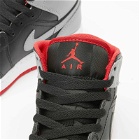 Air Jordan Men's 1 Mid GS Sneakers in Cement Grey/Fire Red/White