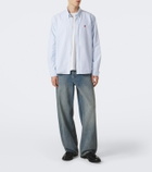 Ami Paris Ami de Cœur striped cotton shirt