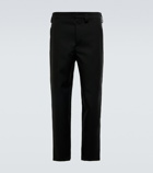 Jil Sander - Slim-fit leather-trim wool pants