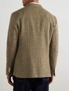 Incotex - Incotex Double-Breasted Prince of Wales Checked Wool Blazer - Brown