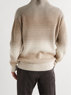 Loro Piana - Ribbed Virgin Wool Mock-Neck Sweater - Neutrals