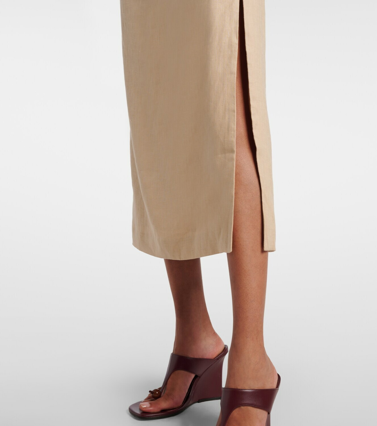 SIR Moretti cutout linen midi dress