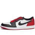 Air Jordan Men's 1 Retro Low OG Sneakers in White/Black/Red