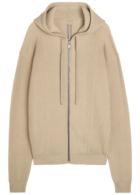Photo: Rick Owens Hooded Wool Jumper Sand