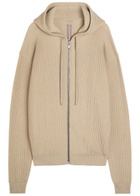 Rick Owens Hooded Wool Jumper Sand