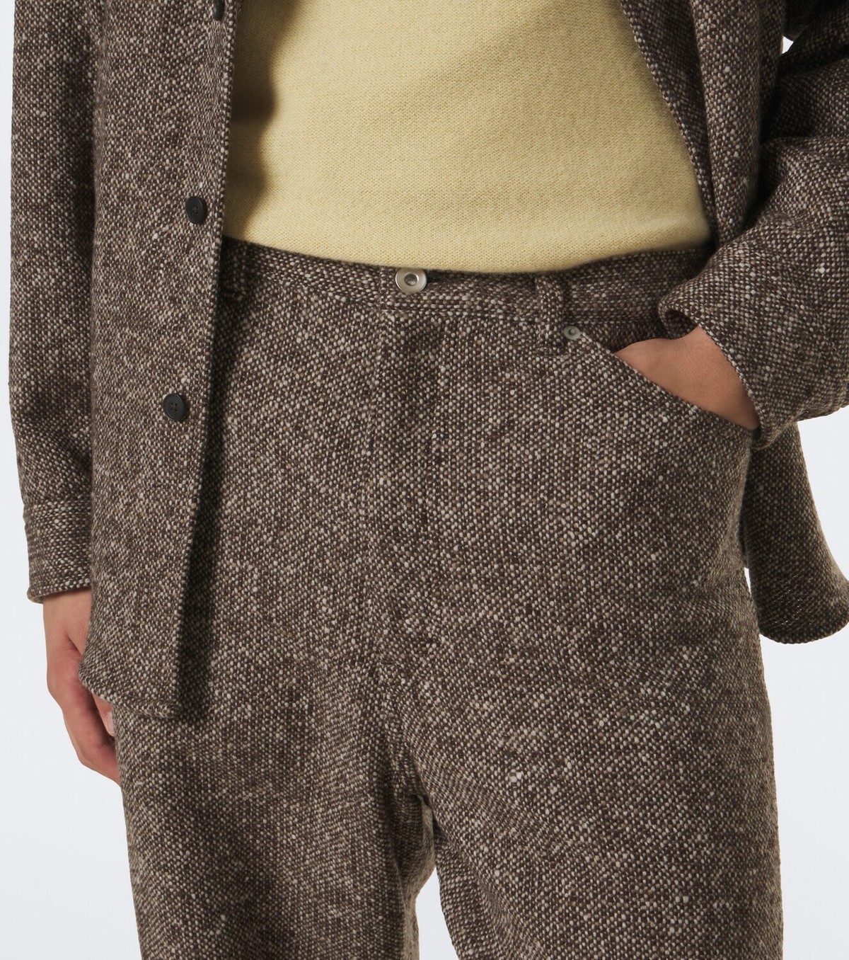 Auralee Wool tweed wide-leg pants