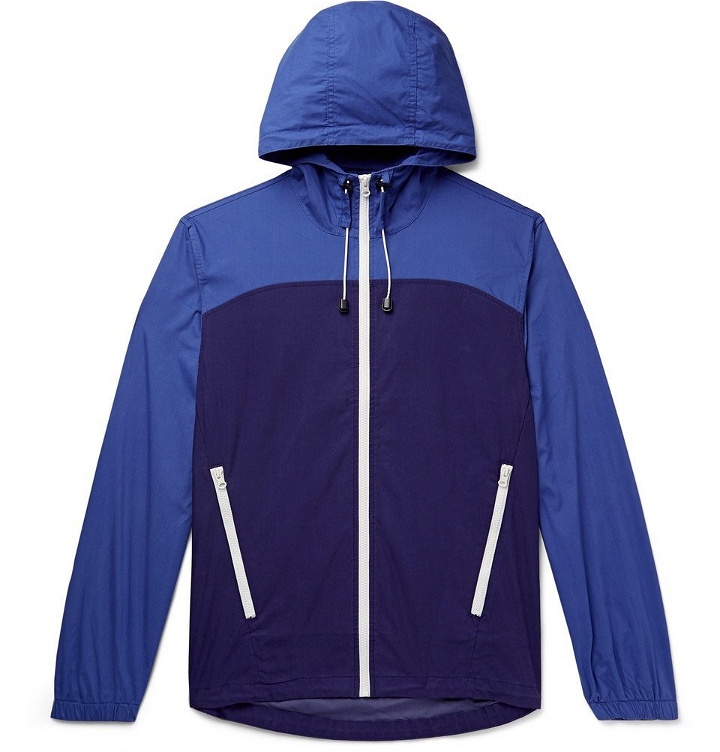 Photo: J.Crew - Colour-Block Cotton and Nylon-Blend Hooded Jacket - Blue