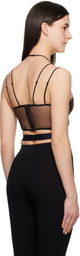 Nensi Dojaka Black & Beige Helen Tulle Corset