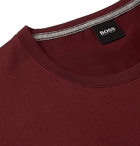 Hugo Boss - Mélange Cotton-Jersey T-Shirt - Burgundy