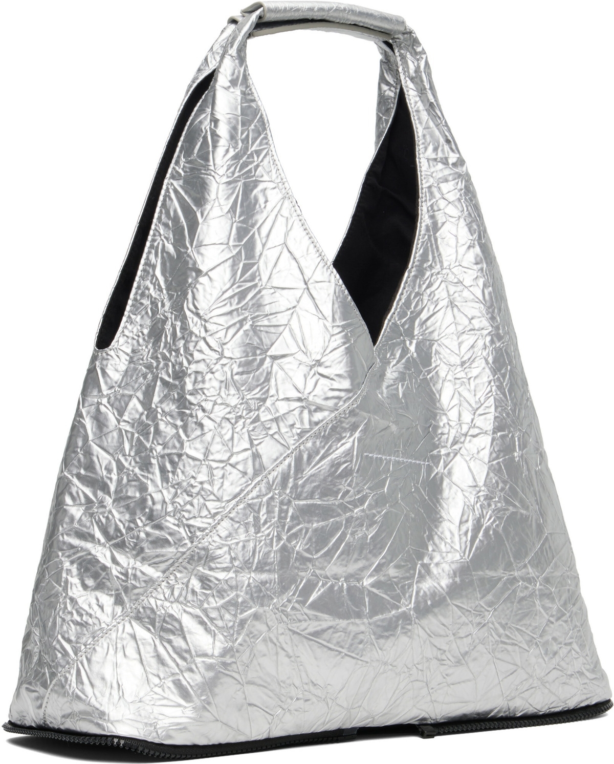 MM6 Maison Margiela Silver Triangle Zip Pouch