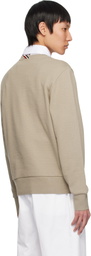 Thom Browne Beige Tonal 4-Bar Loopback Sweatshirt