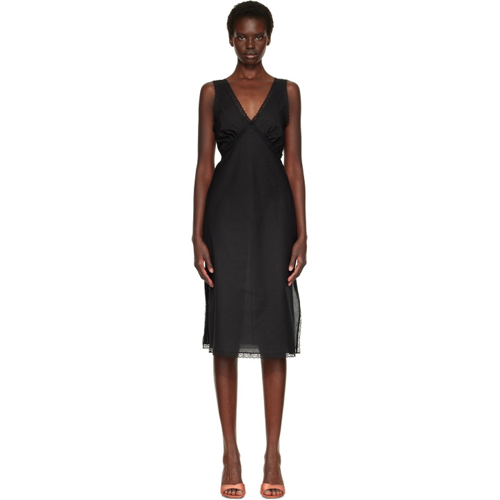 Photo: Cou Cou Black 'The Iris Slip' Midi Dress