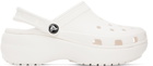 Crocs White Classic Platform Clogs