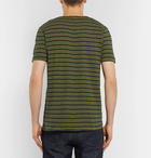 Nudie Jeans - Anders Striped Slub Organic Cotton-Jersey T-Shirt - Men - Green