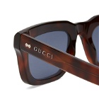 Gucci Men's Rivetto Sunglasses in Havana/Blue