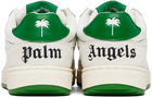 Palm Angels White & Green University Sneakers