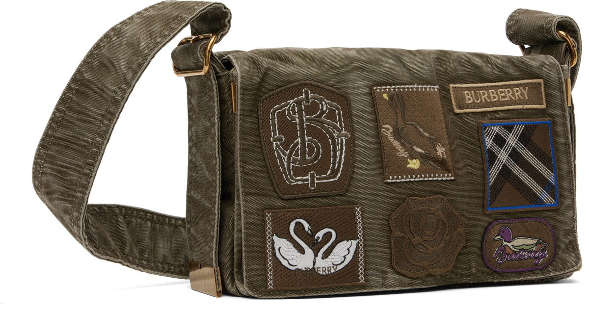 【関税込み】Burberry カーキ Trench クロスボディバッグ Burberry Khaki Trench Crossbody Bag Burberry