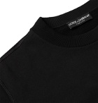 Dolce & Gabbana - Logo-Appliquéd Loopback Stretch-Cotton Jersey Sweatshirt - Black