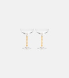 La DoubleJ Bamboo set of 2 crystal champagne coupes