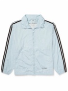 adidas Originals - Wales Bonner Striped Crochet-Trimmed Recycled-Shell Track Jacket - Blue
