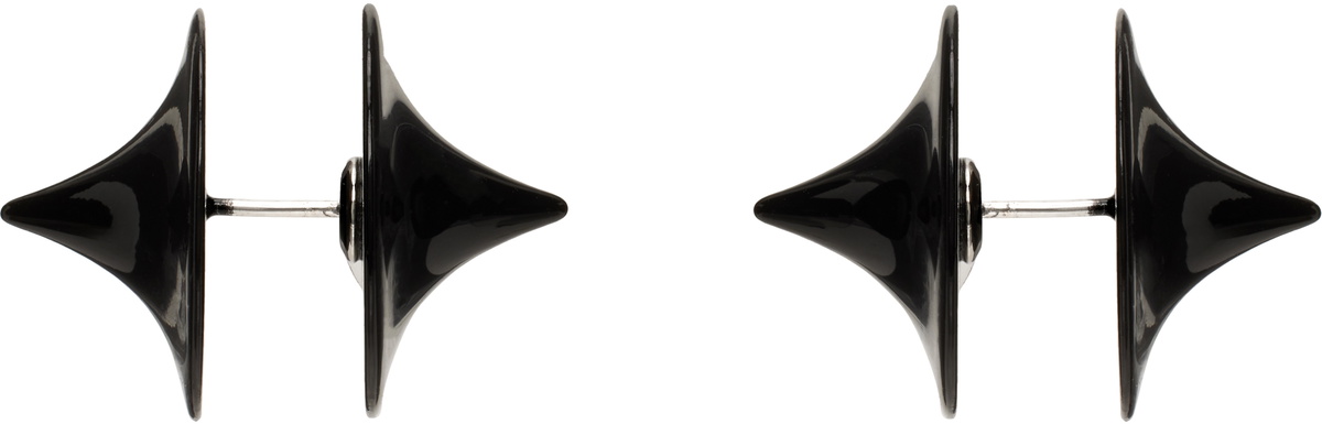 HUGO KREIT Black Toupie Piercing Earrings