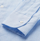 Barena - Slim-Fit Grandad-Collar Linen Shirt - Men - Blue