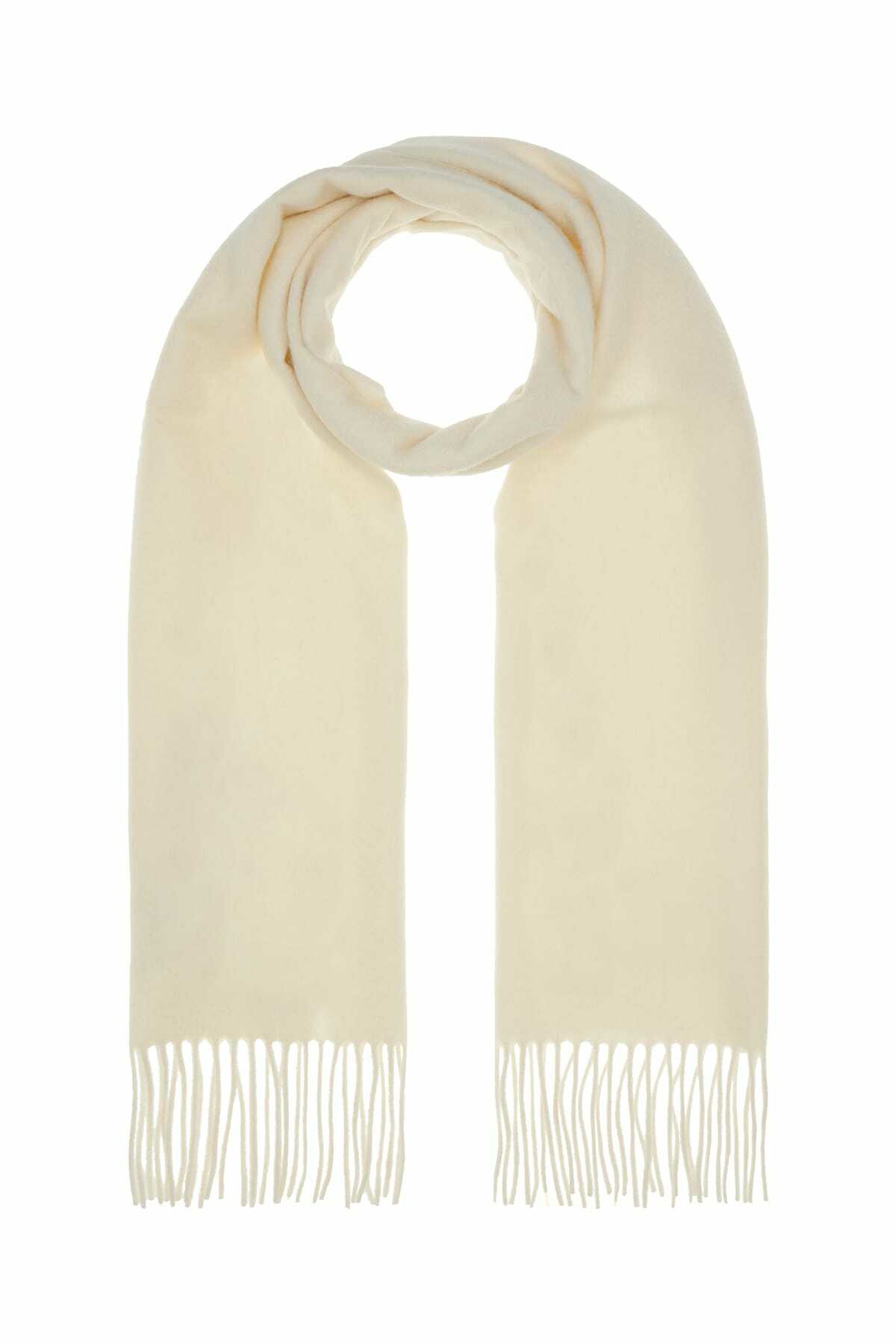 Max Mara Ivory Cashmere Scarf Max Mara