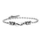 Emanuele Bicocchi Silver Cross Charm Disco Chain Bracelet