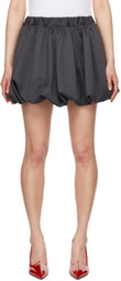 Aaron Esh Gray Gathered Miniskirt