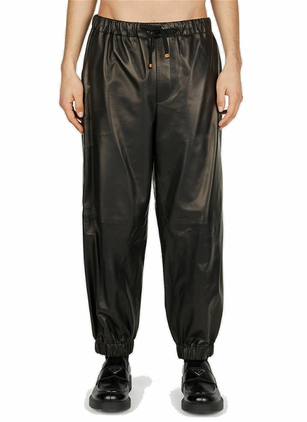 Photo: Gucci - Leather Jogging Pants in Black