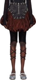 Chopova Lowena Black & Red Backtuck Miniskirt