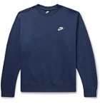 Nike - Sportswear Club Fleece-Back Cotton-Blend Jersey Sweatshirt - Blue