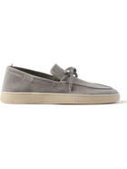 Officine Creative - Herbie Tasselled Suede Loafers - Gray