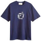 Café Mountain Men's Cuppa T-Shirt in Deep Navy