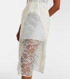 Acne Studios Floral cotton-blend lace corset dress