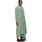 Winnie Green Draped Shoulder Dress