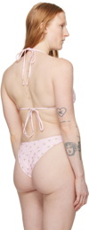 Frankies Bikinis Pink Nick Reversible Bikini Top