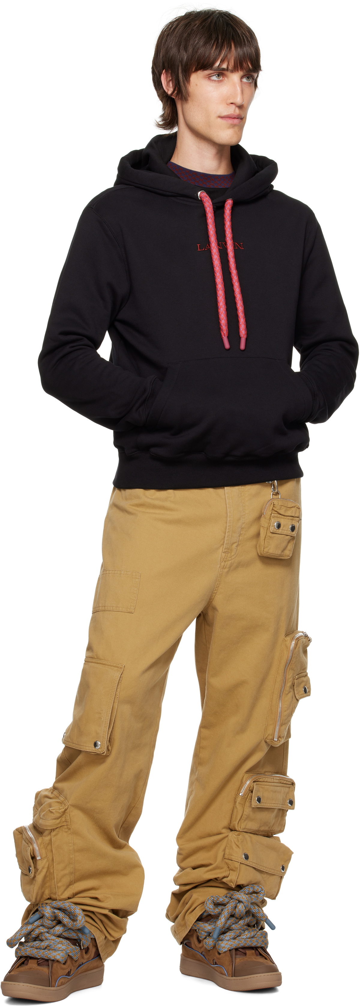 Lanvin Black Tubular Curb Hoodie