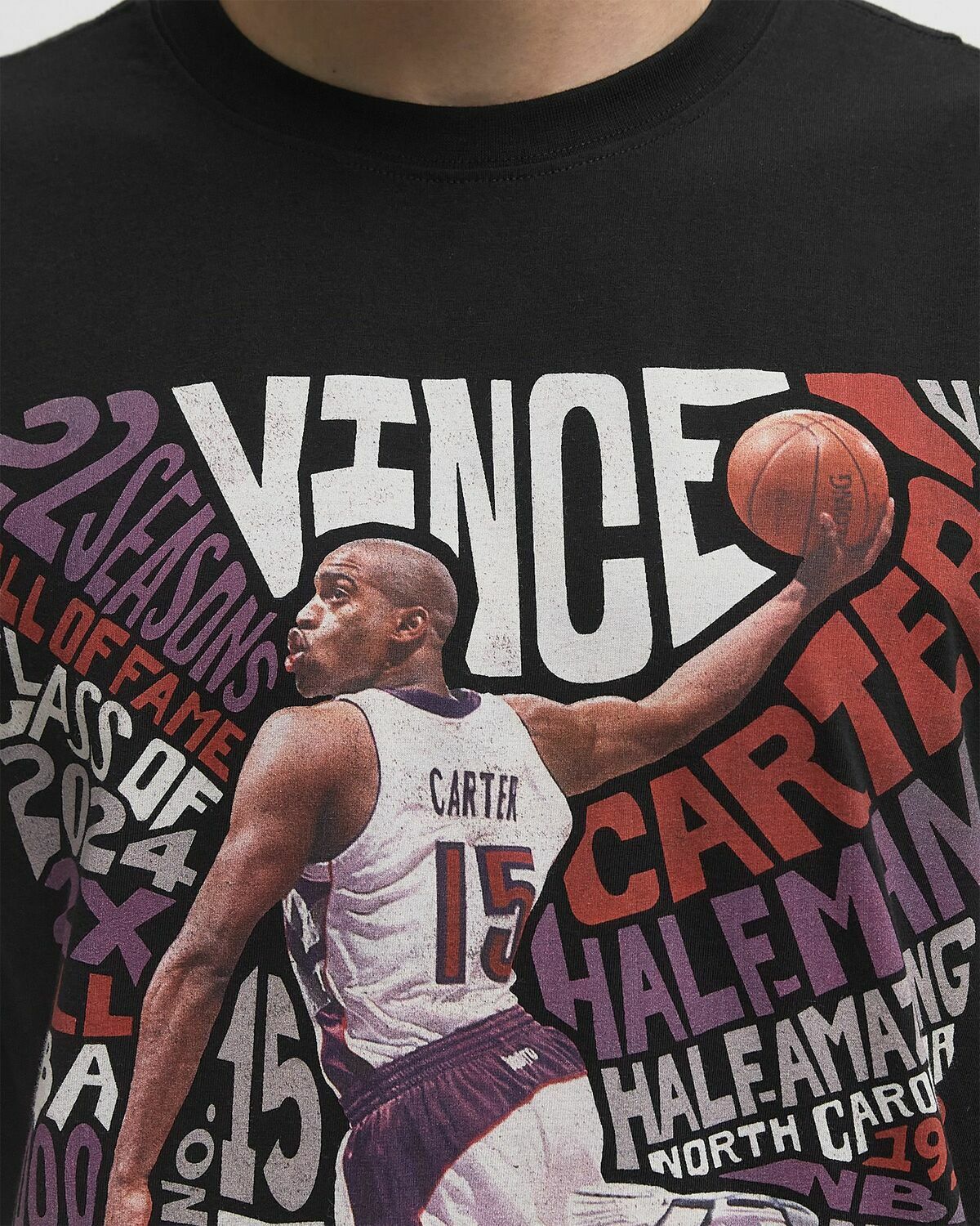 Mitchell & Ness NBA PLAYER ABSTRACT TEE TORONTO RAPTORS VINCE CARTER Black Mens Shortsleefe