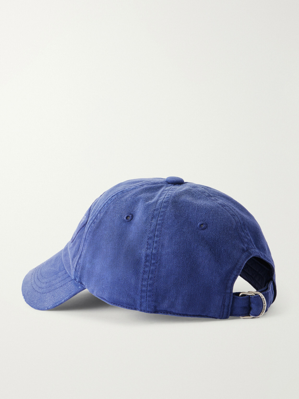 Acne Studios - Logo-Printed Distressed Cotton-Twill Baseball Cap - Blue