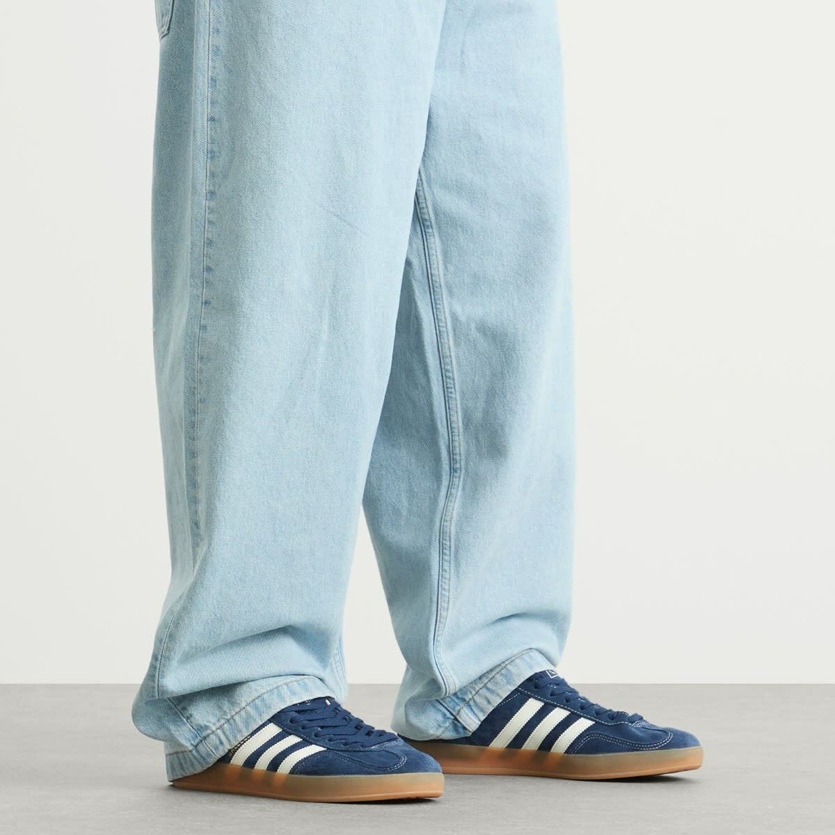 Adidas Gazelle Indoor Sneaker in Night Indigo/Off White/Gold